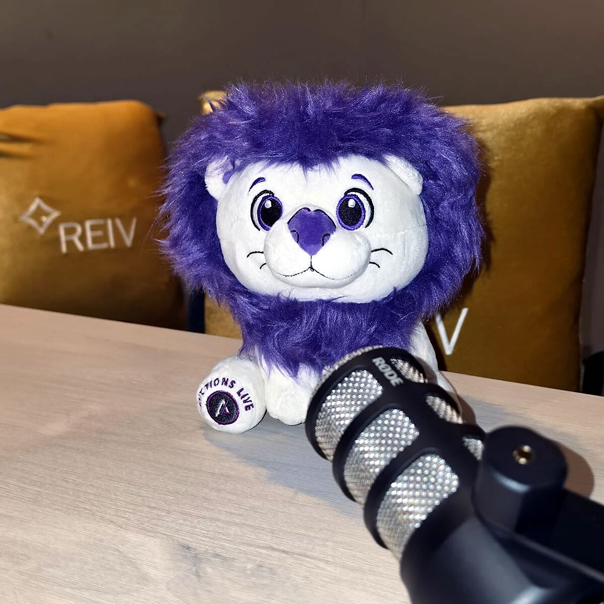 Live the Lion with an auction microphone