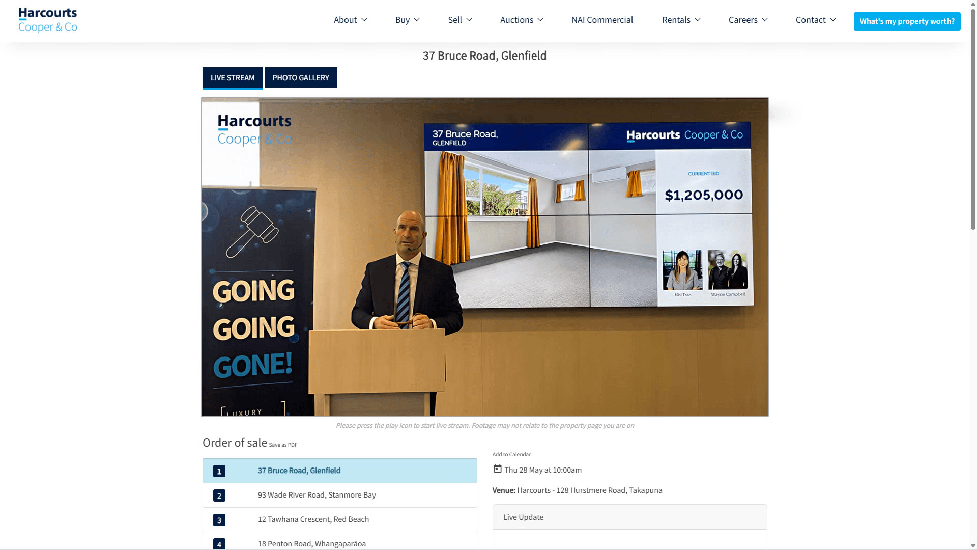 Interactive Website Display Widget - Harcourts - 2