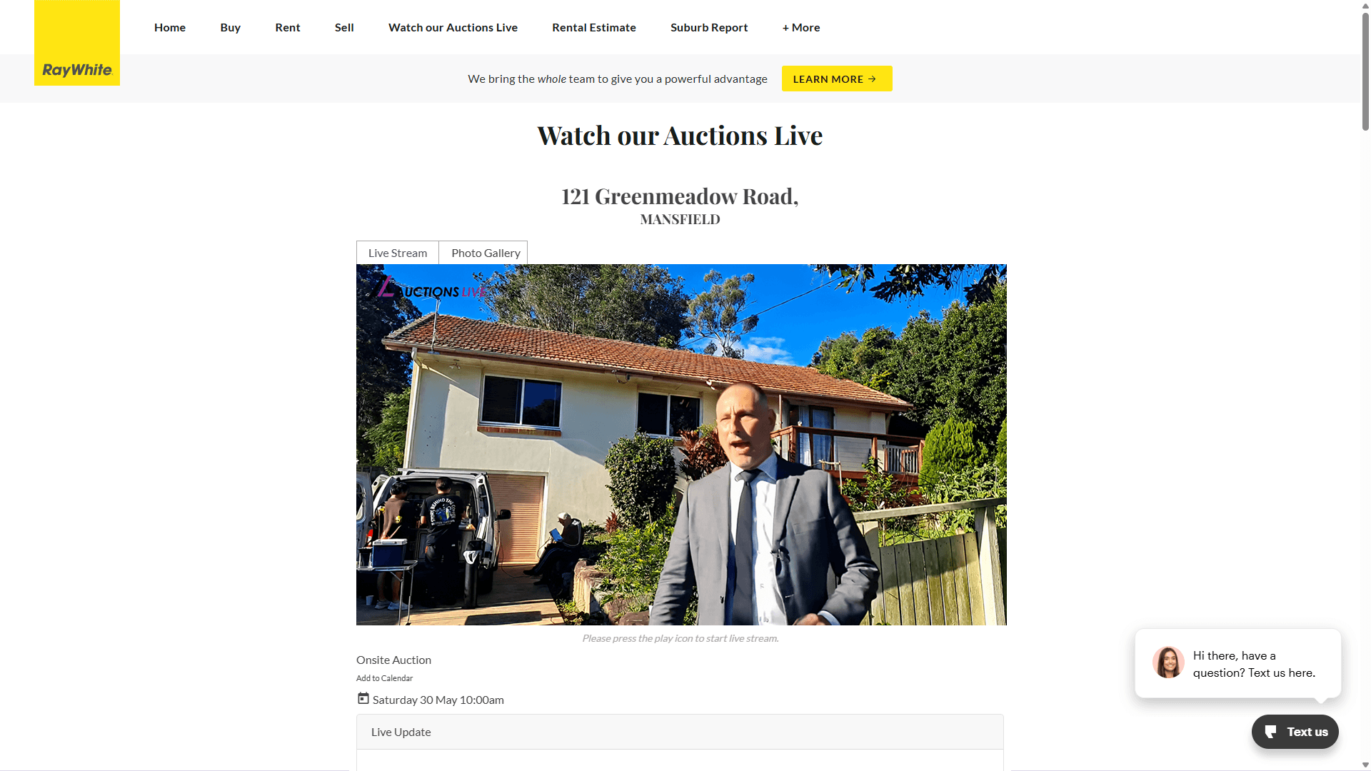 Interactive Website Display Widget - Ray White - 2