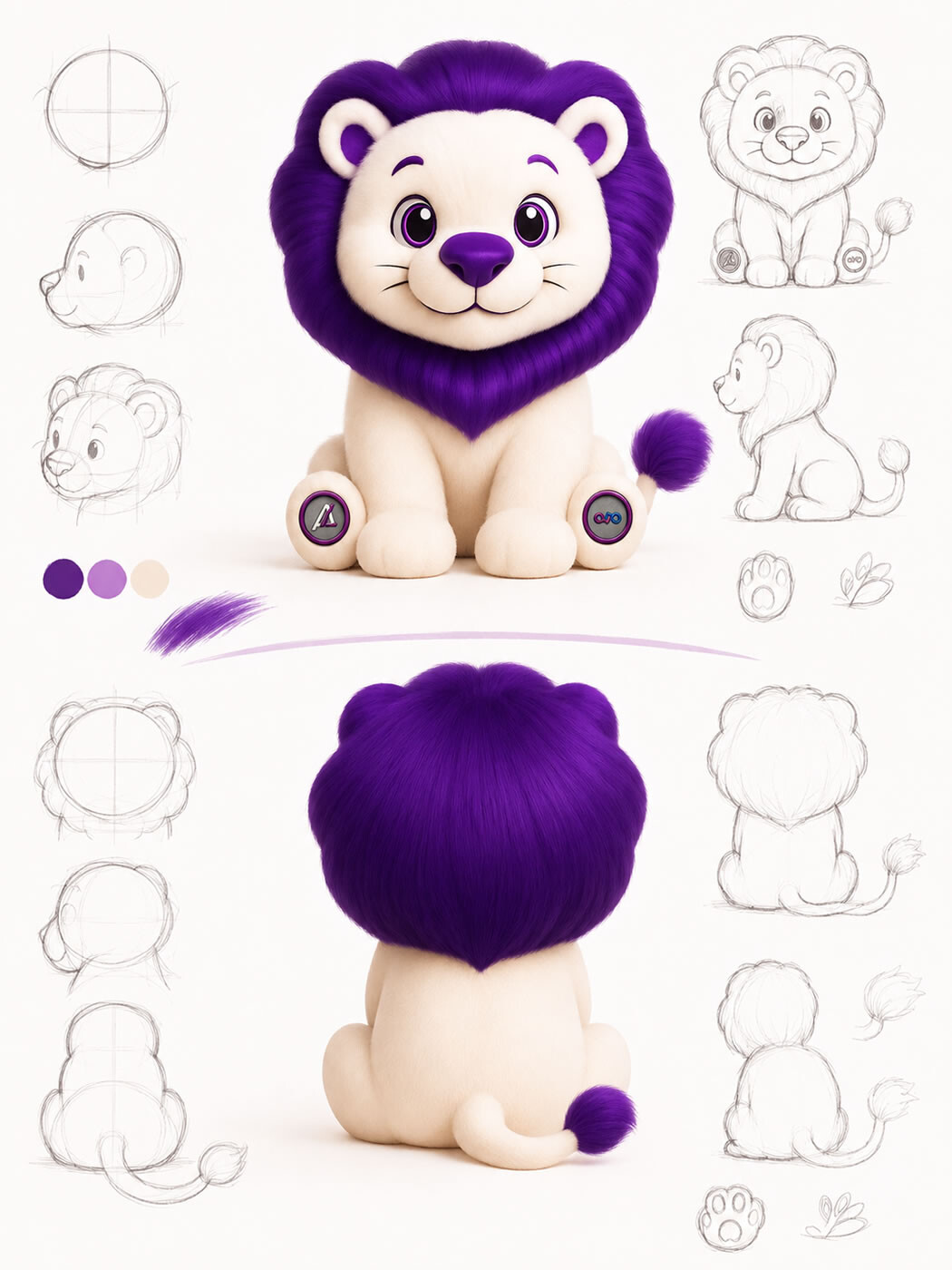 Original Live the Lion concept drawings