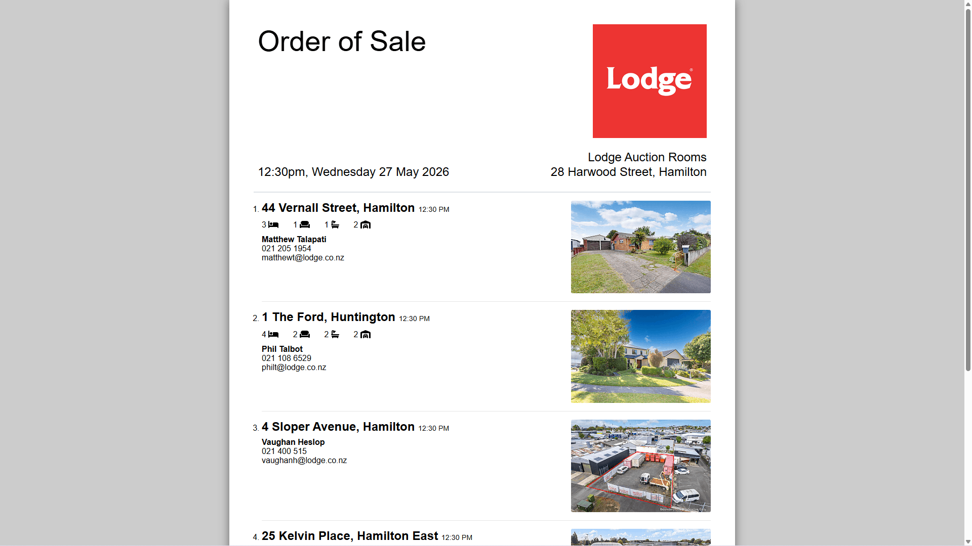 Printable & Downloadable Order of Sale PDF - Lodge - 2