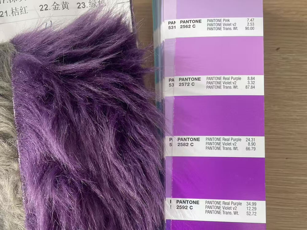 Purple material production sample
