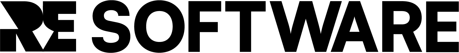 RE Software logo dark for light background